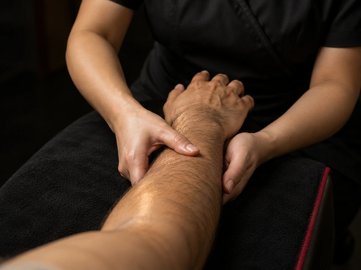 Professional arm massage
